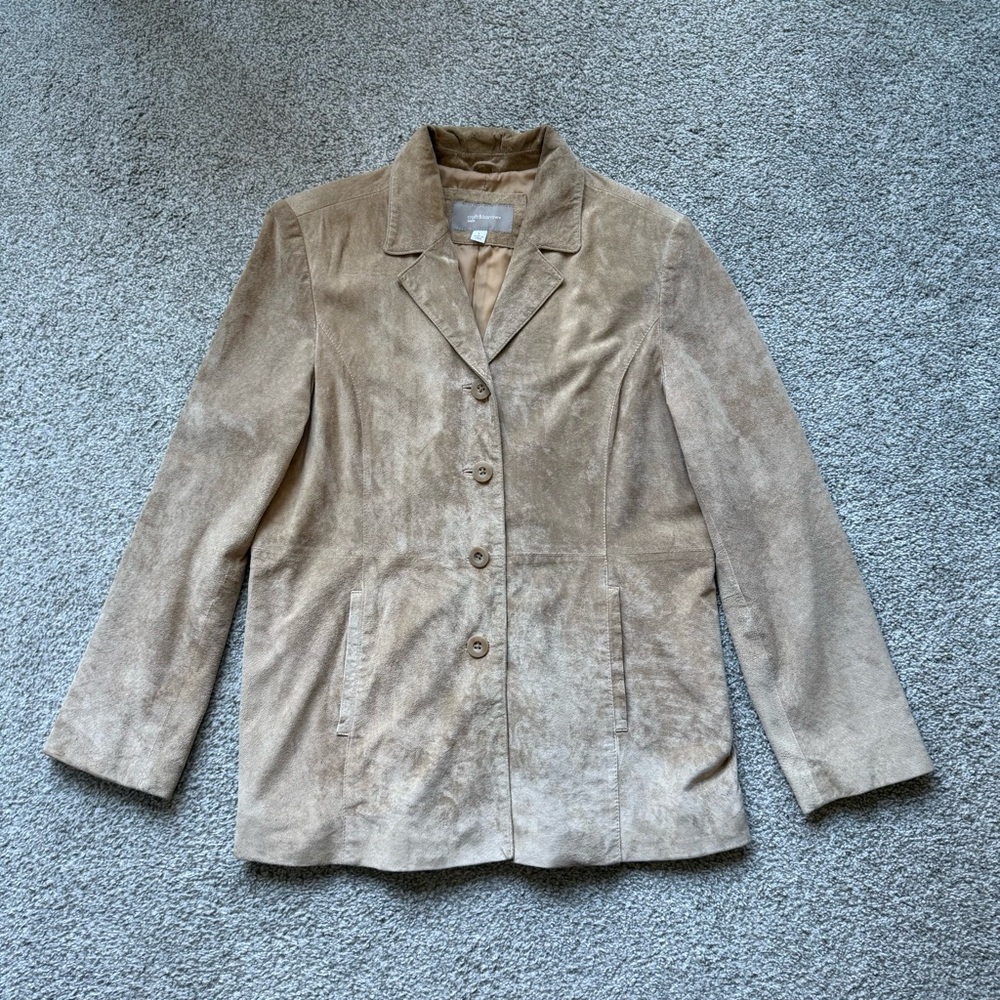 Croft & Barrow Beige Suede Jacket